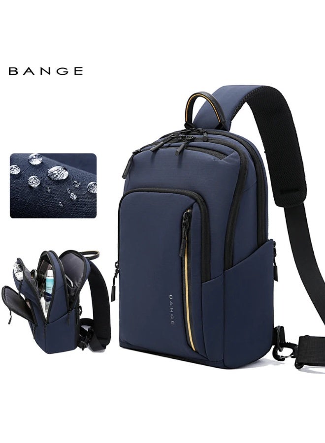 بانجي BANGE 7868 Blue New High Quality Lightweight Shoulder Bags Waterproof Anti Theft Crossbody Shoulder Bag Men's Crossbody Bag - Image 1